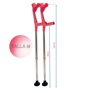 Muletas Anfibias Talla M Coral 2 Unids